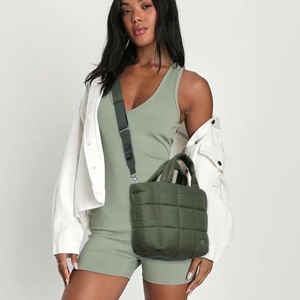 WESTBRONCO Small Puffer Quilted Bag In Green